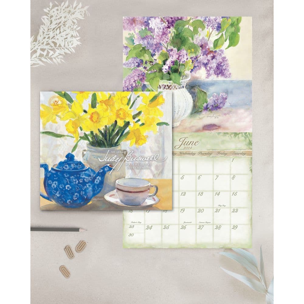 Watercolors Buswell 2024 Wall Calendar Third Alternate Image width=&quot;1000&quot; height=&quot;1000&quot;