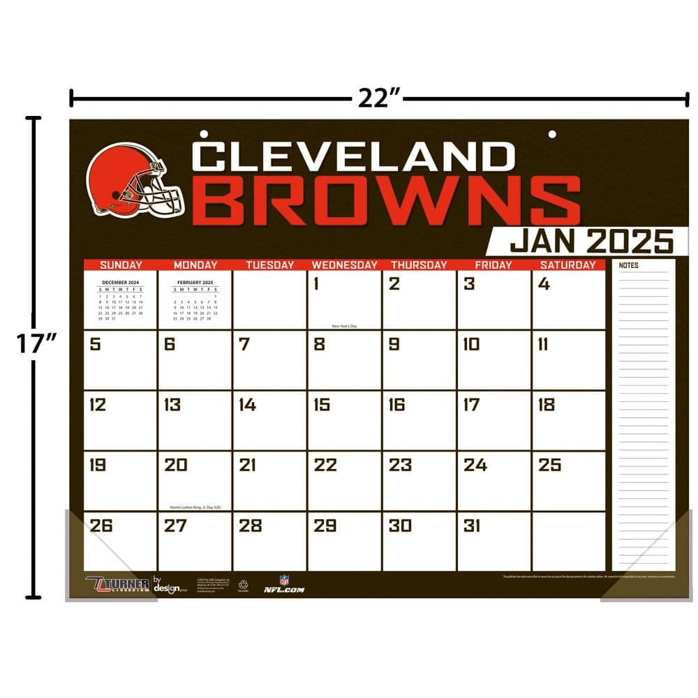 NFL Cleveland Browns 2025 Desk Pad Fourth Alternate