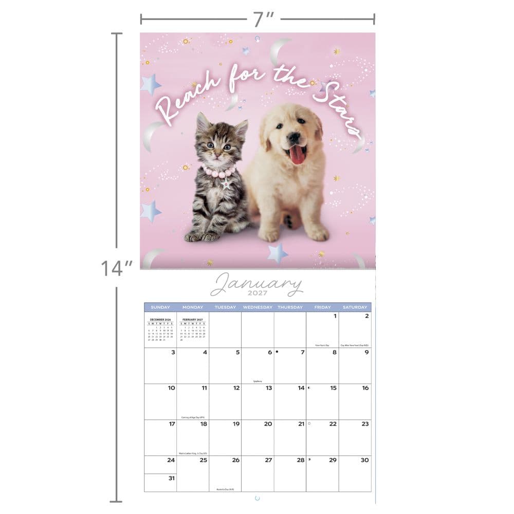 Rachel Hale Lovable Animals 2027 Mini Wall Calendar Fourth Alternate Image