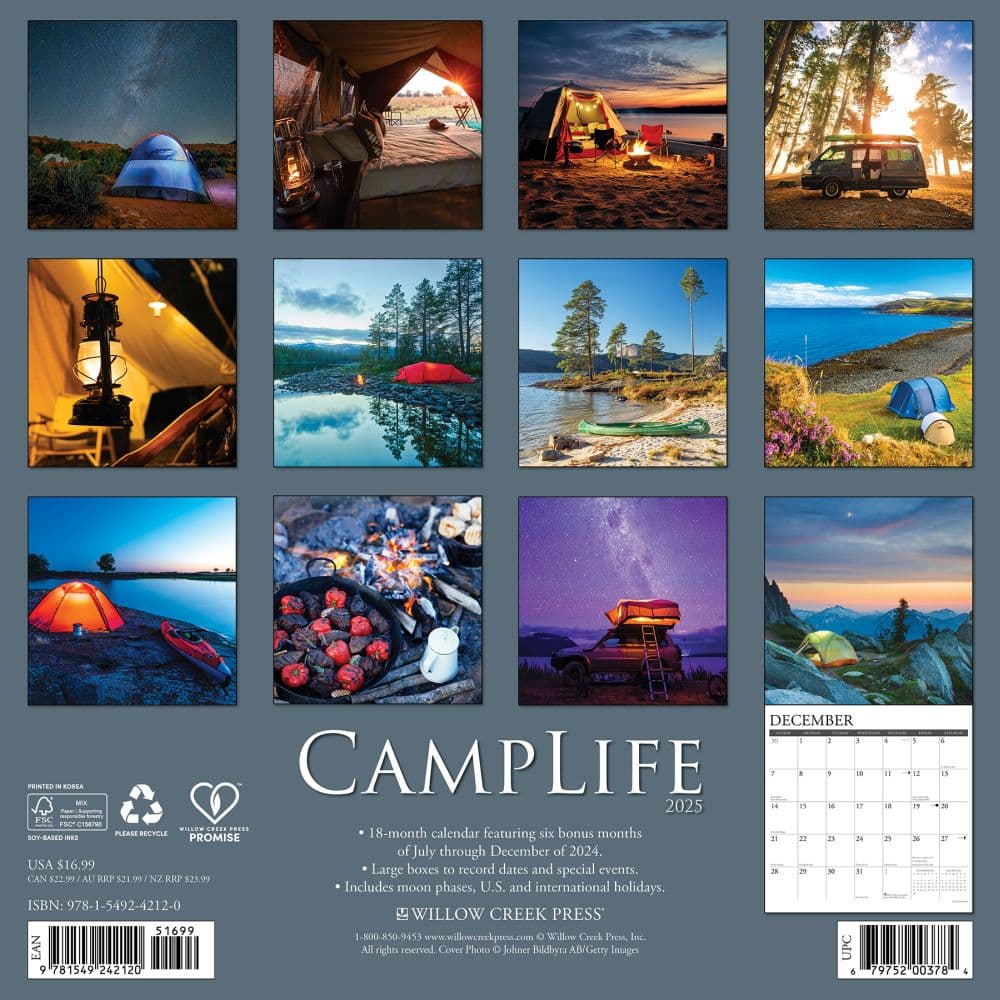 Camp Life 2025 Wall Calendar First Alternate Image width="1000" height="1000"