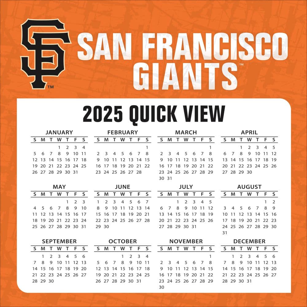 MLB San Francisco Giants 2025 Desk Calendar Third Alternate Image width=&quot;1000&quot; height=&quot;1000&quot;