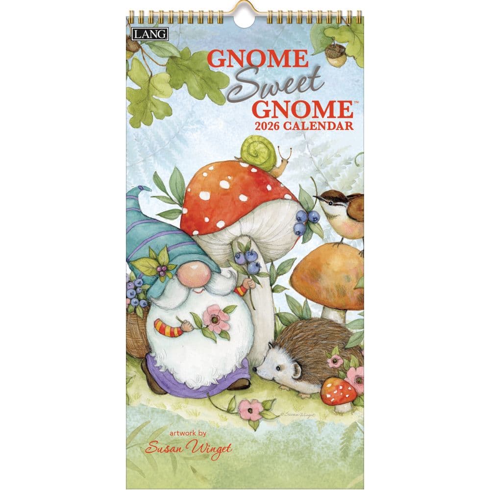 Gnome Sweet Gnome 2026 Vertical Wall Calendar Main Image