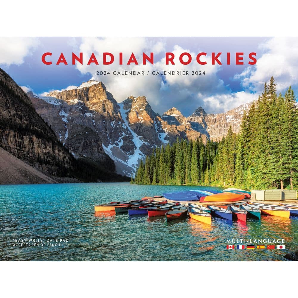 Canadian Rockies A4 2024 Wall Calendar