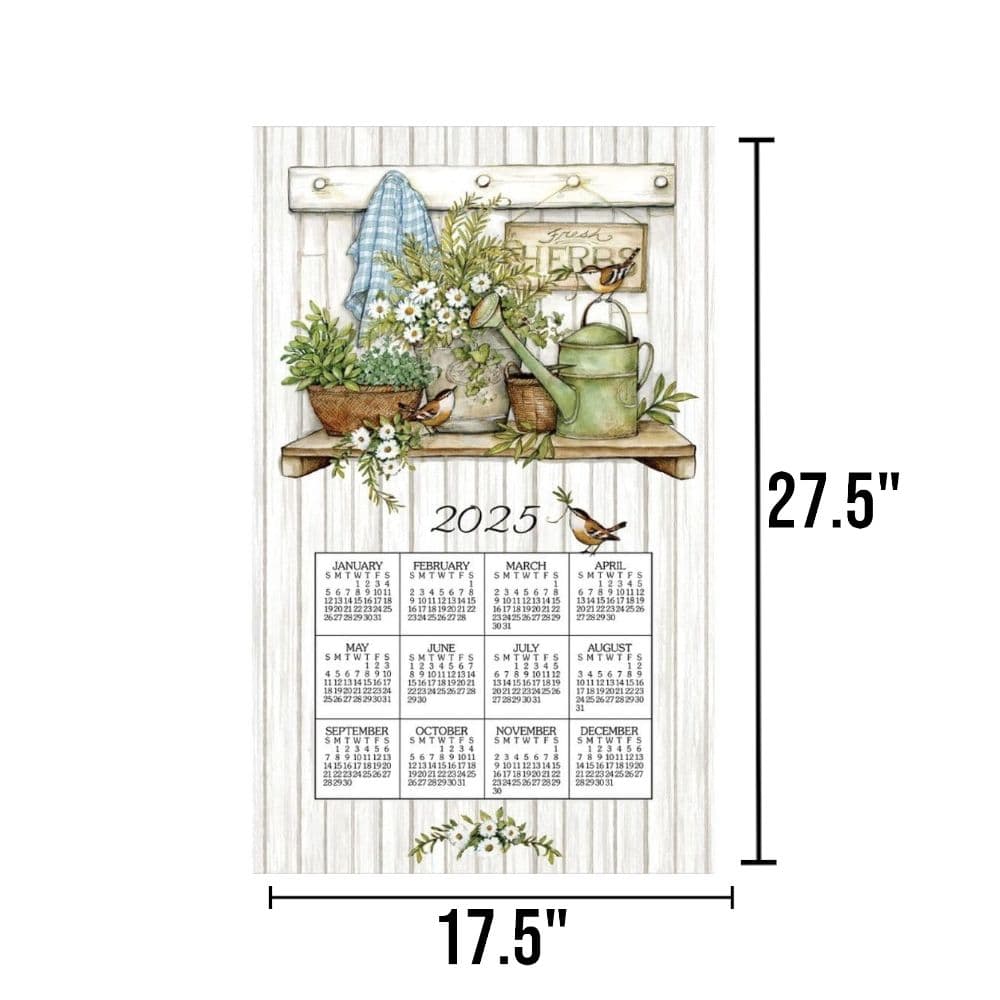 Fresh Herbs 2025 Calendar Towel First Alternate Image