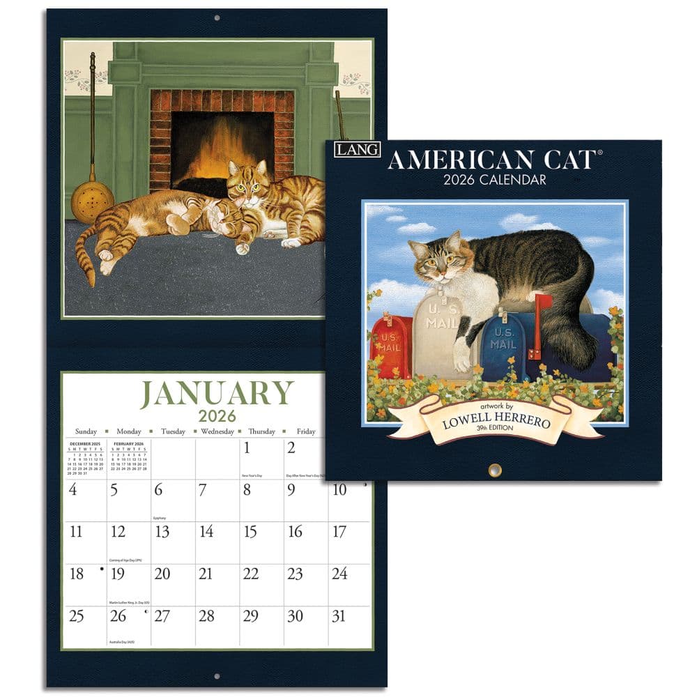 American Cat 2026 Mini Wall Calendar_ALT2