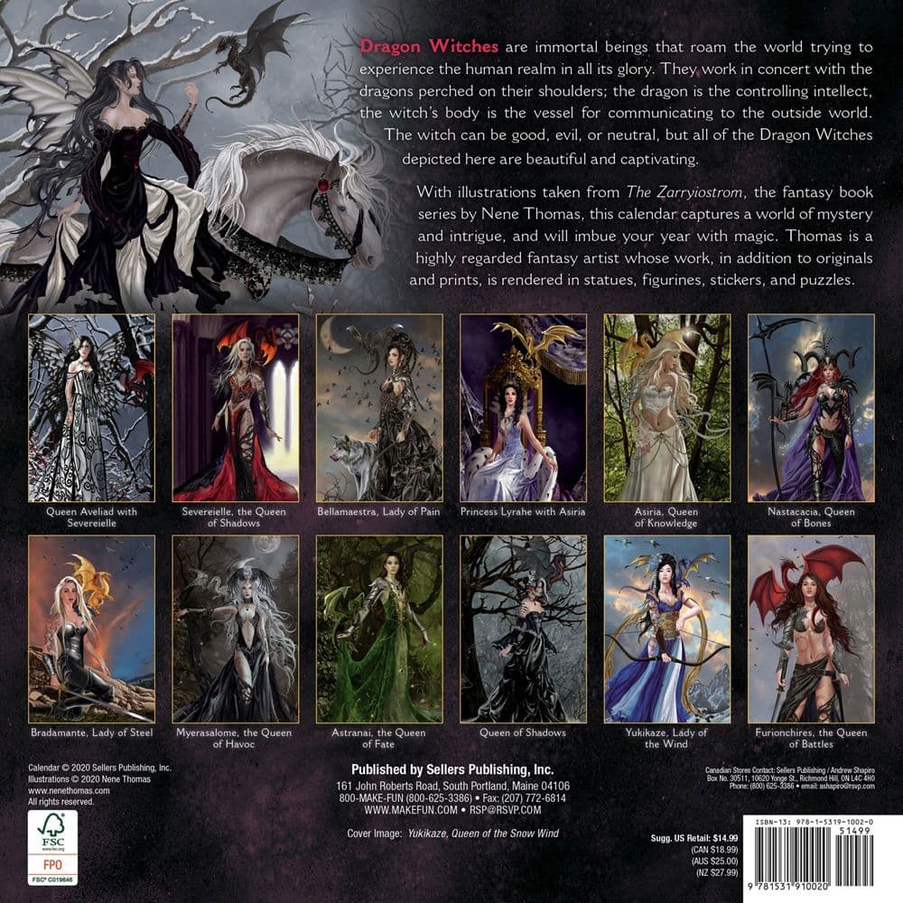 Dragon Witches Wall Calendar - Calendars.com