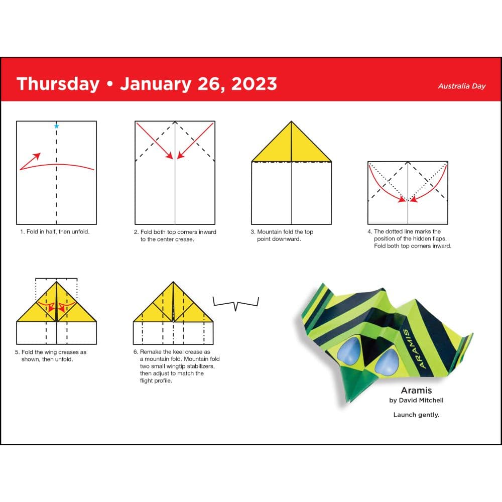 Paper Airplane 2023 Fold-A-Day Calendar - Calendars.com Paper Airplane 2023 Fold-A-Day Calendar - Calendars.com