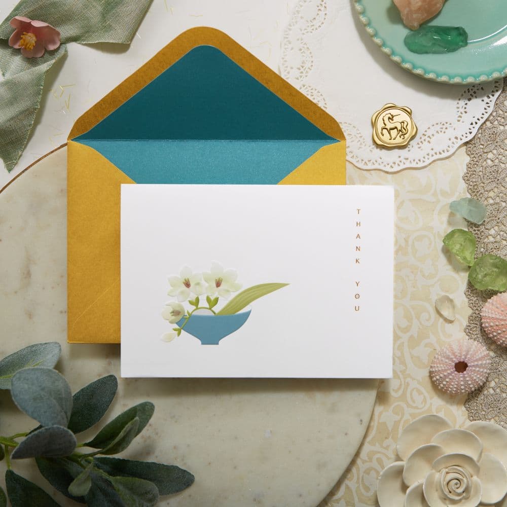 Flowers in Bowl Thank You Card Ninth Alternate Image width="1000" height="1000"