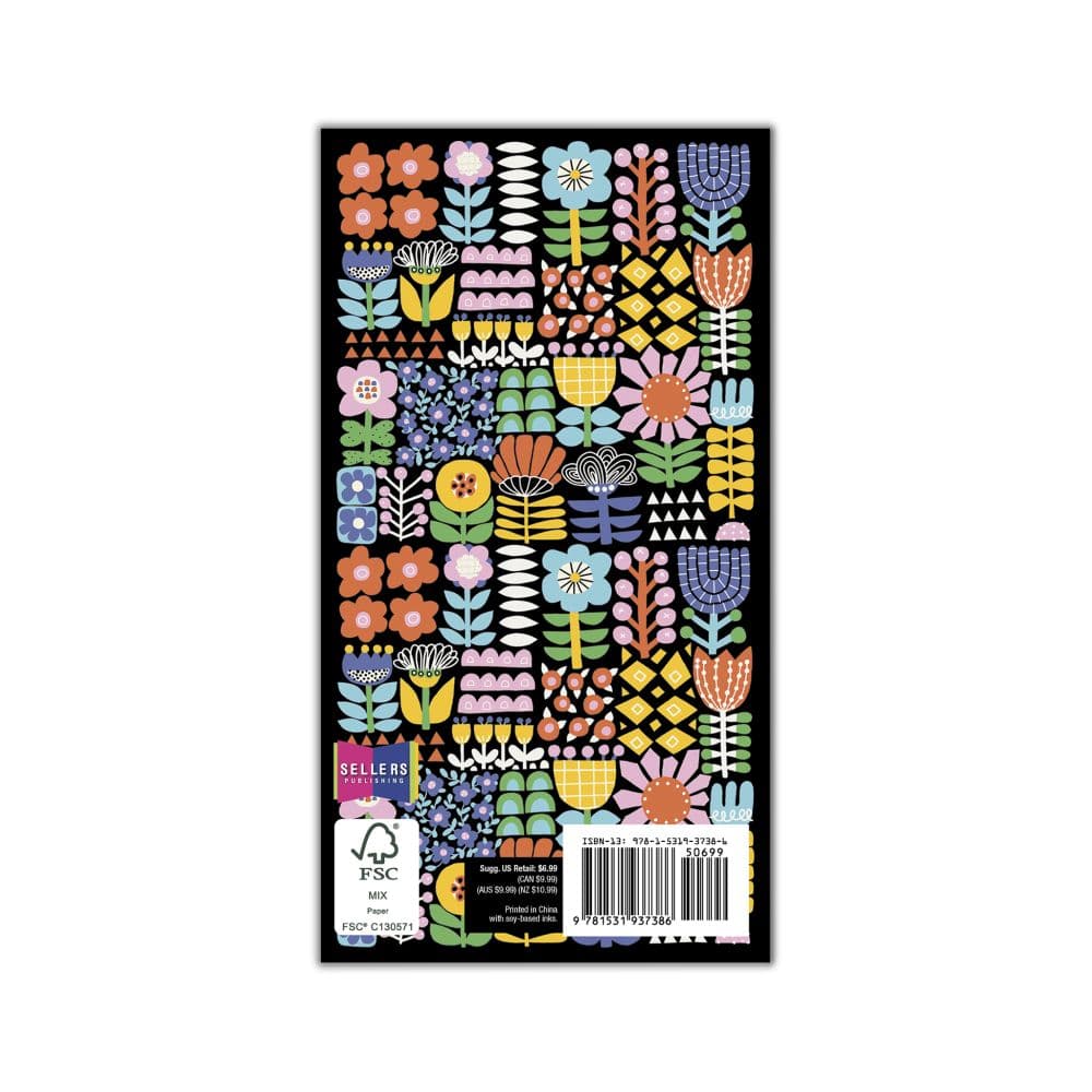 Retro Flowers 2024 2Year Pocket Planner