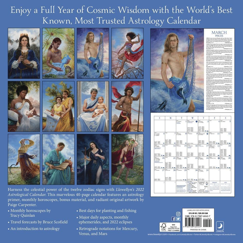 Astrological 2022 Wall Calendar - Calendars.com