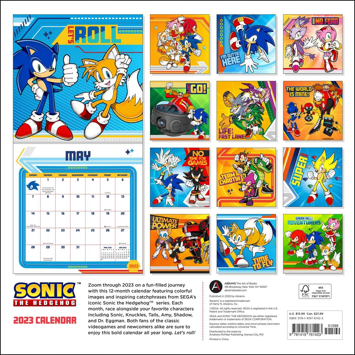 Sonic the Hedgehog 2023 Wall Calendar - Calendars.com