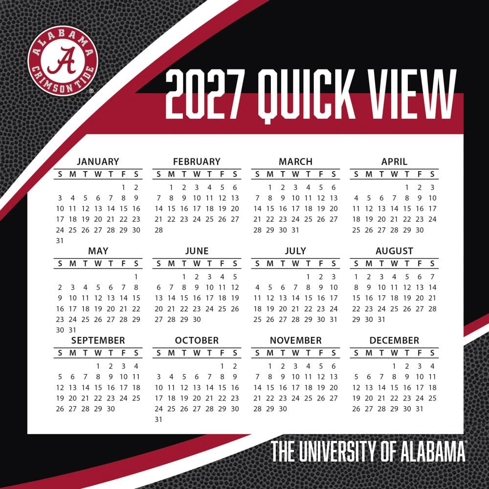 Alabama Crimson Tide 2027 Desk Calendar Fourth Alternate Image