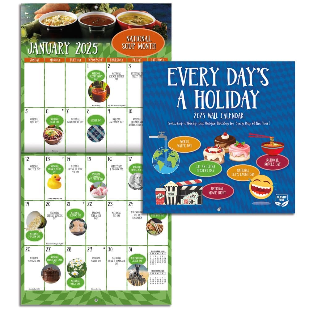 Every Days A Holiday Photo 2025 Mini Wall Calendar Alt4