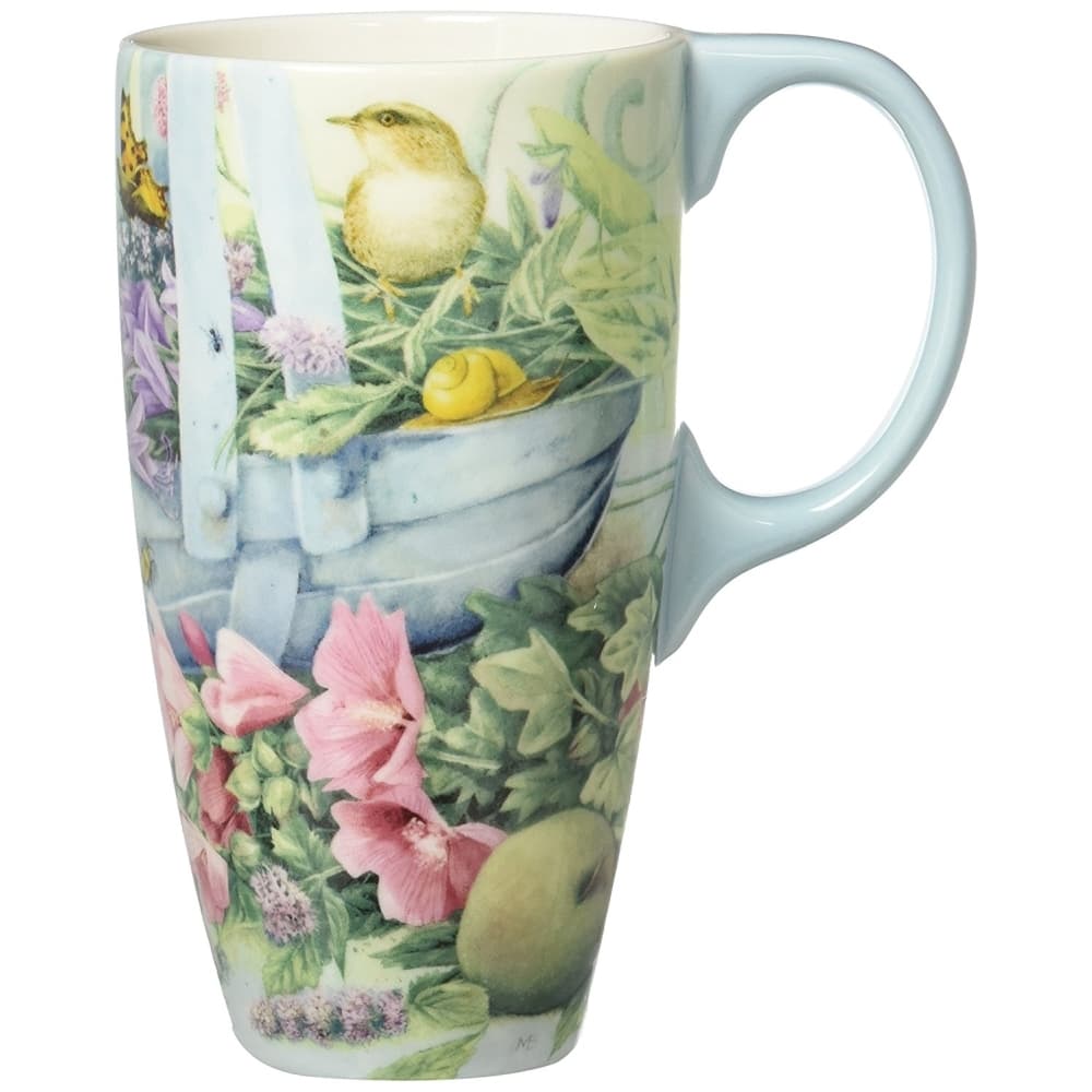 Basket of Flowers Latte Mug by Marjolein Bastin Main Image