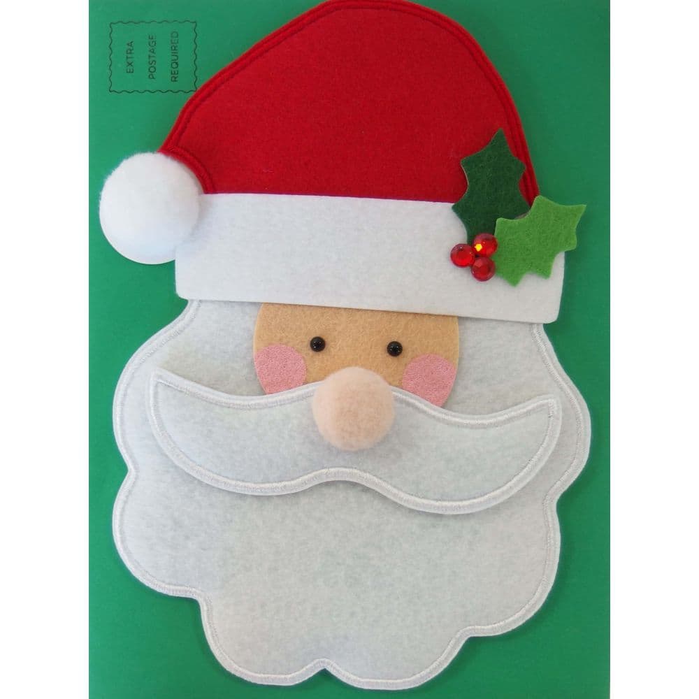 image Layered Felt Santa Christmas Card Main Image