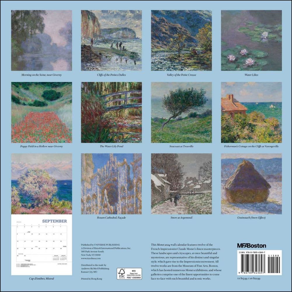 Monet 2024 Wall Calendar_ALT1