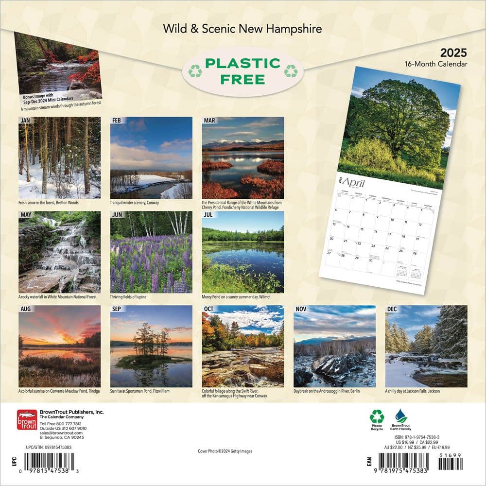 New Hampshire Wild and Scenic 2025 Wall Calendar First Alternate Image width=&quot;1000&quot; height=&quot;1000&quot;