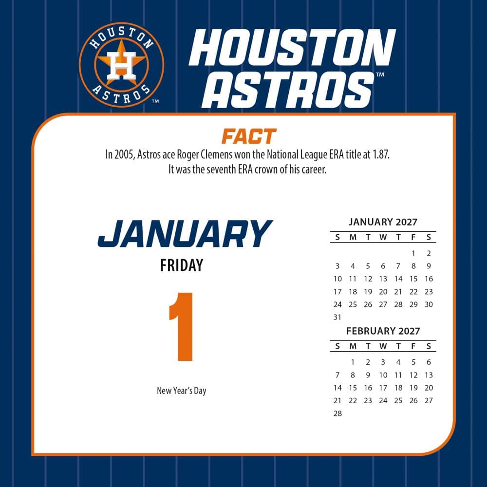 MLB Houston Astros 2027 Desk Calendar Second Alternate Image