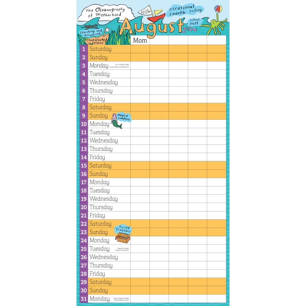 Moms Family 2026 Wall Calendar Fourth Alternate Image