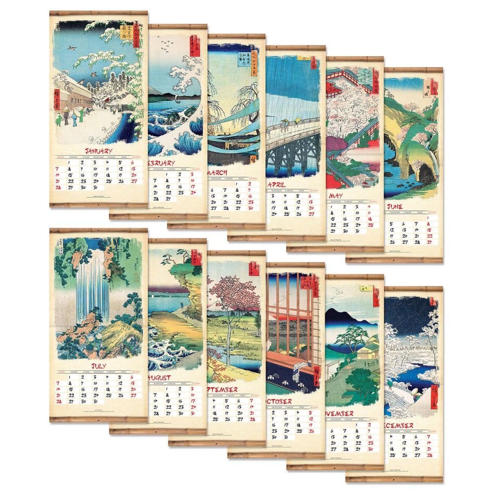 Japanese Woodblocks 2024 Wall Calendar Alternate Image 4