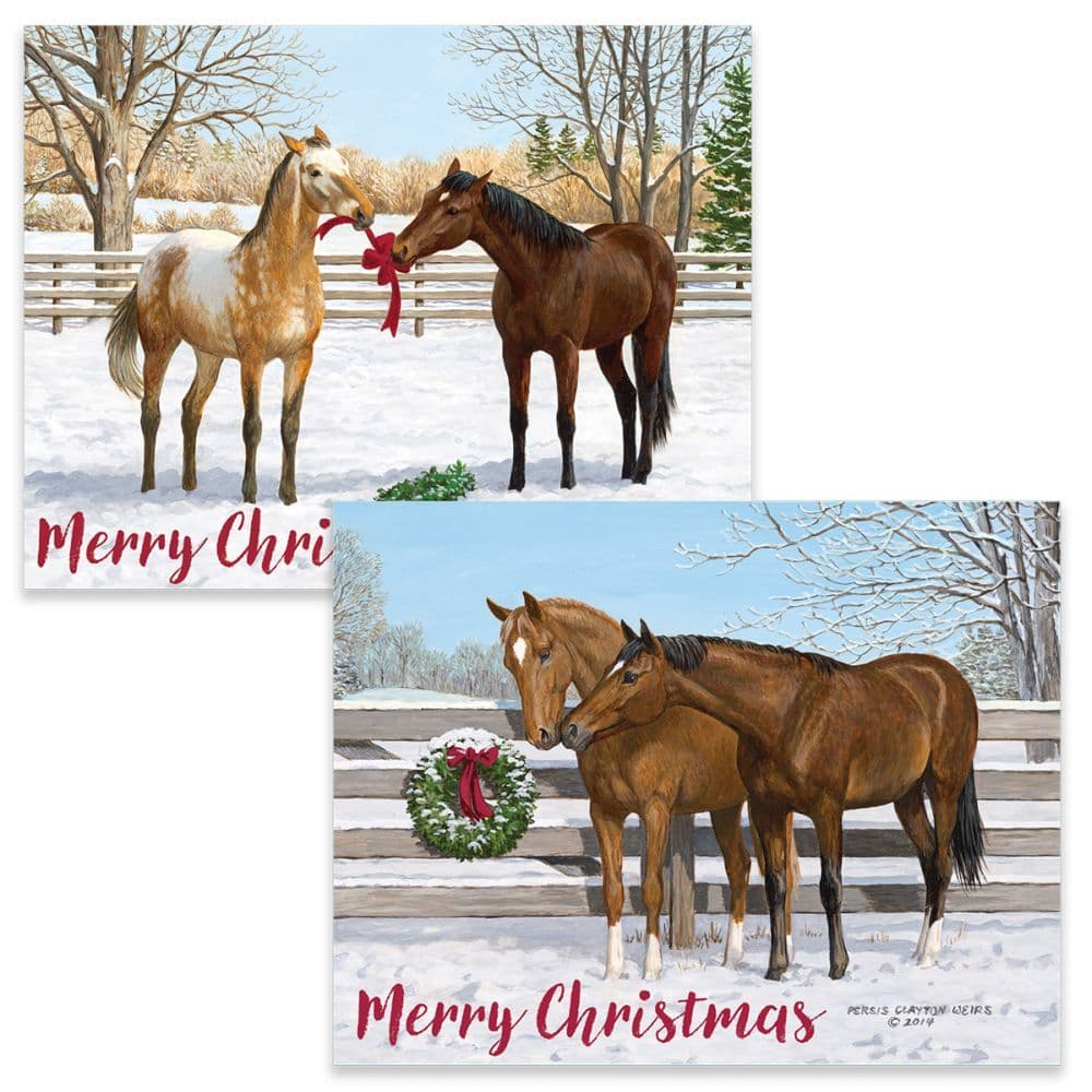 Pasture Holiday Assorted Boxed Christmas Cards (18 pack) w/ Decorative Box by Persis Clayton Weirs