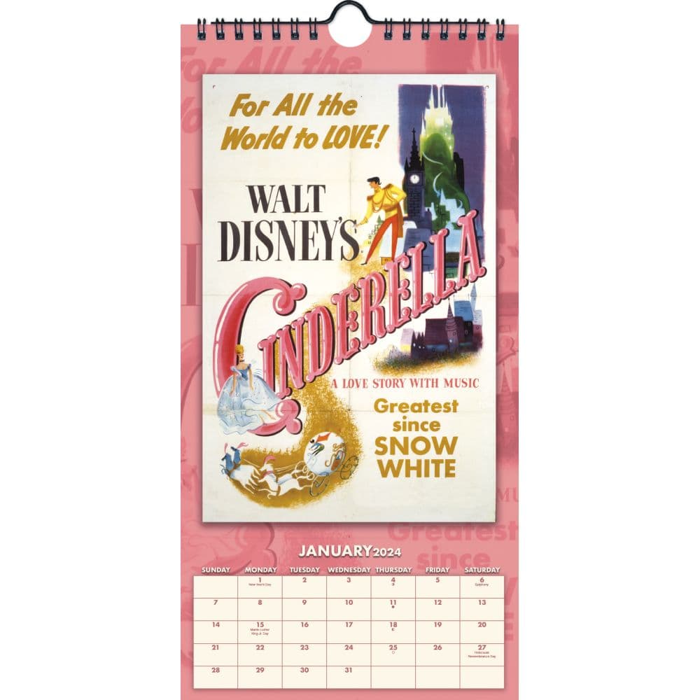 Disney 2024 Slim Wall Calendar Alternate Image 3