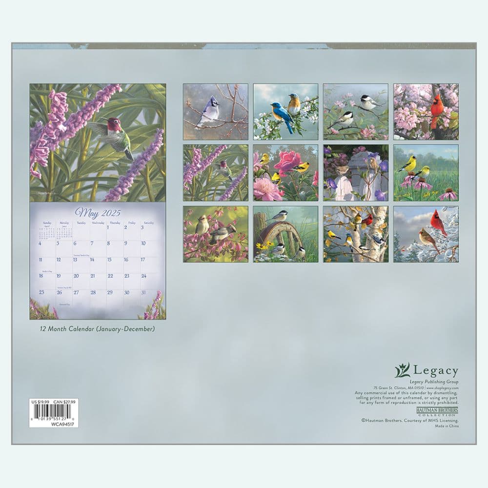 Songbirds by Hautman Brothers 2025 Wall Calendar First Alternate Image width=&quot;1000&quot; height=&quot;1000&quot;