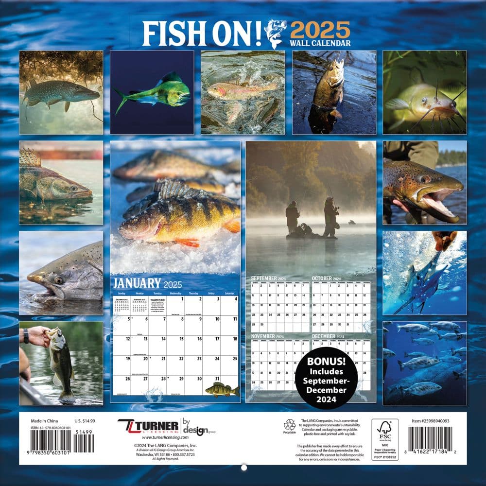 Fish On! 2025 Wall Calendar Alt1