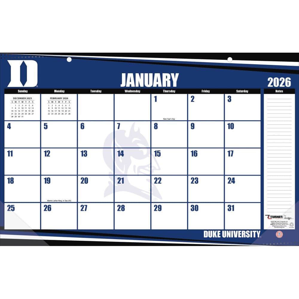 image Duke Blue Devils 2026 Desk Pad 17" X 11"
