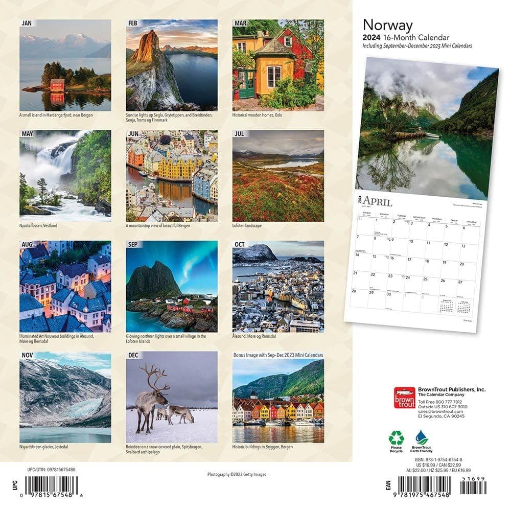 Norway 2024 Wall Calendar First Alternate Image width=&quot;1000&quot; height=&quot;1000&quot;