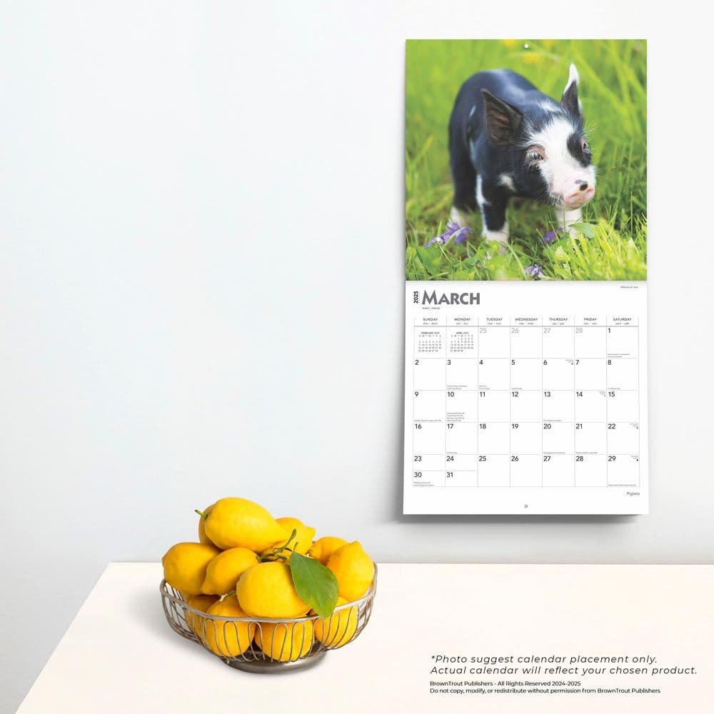 Piglets 2025 Wall Calendar Fourth Alternate Image