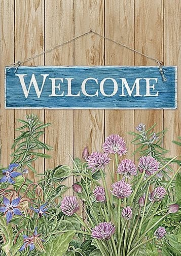 Welcome Outdoor Flag-Large - 28 x 40 by Jane Shasky