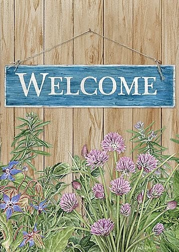 Welcome Outdoor Flag-Large - 28 x 40 by Jane Shasky Main Image