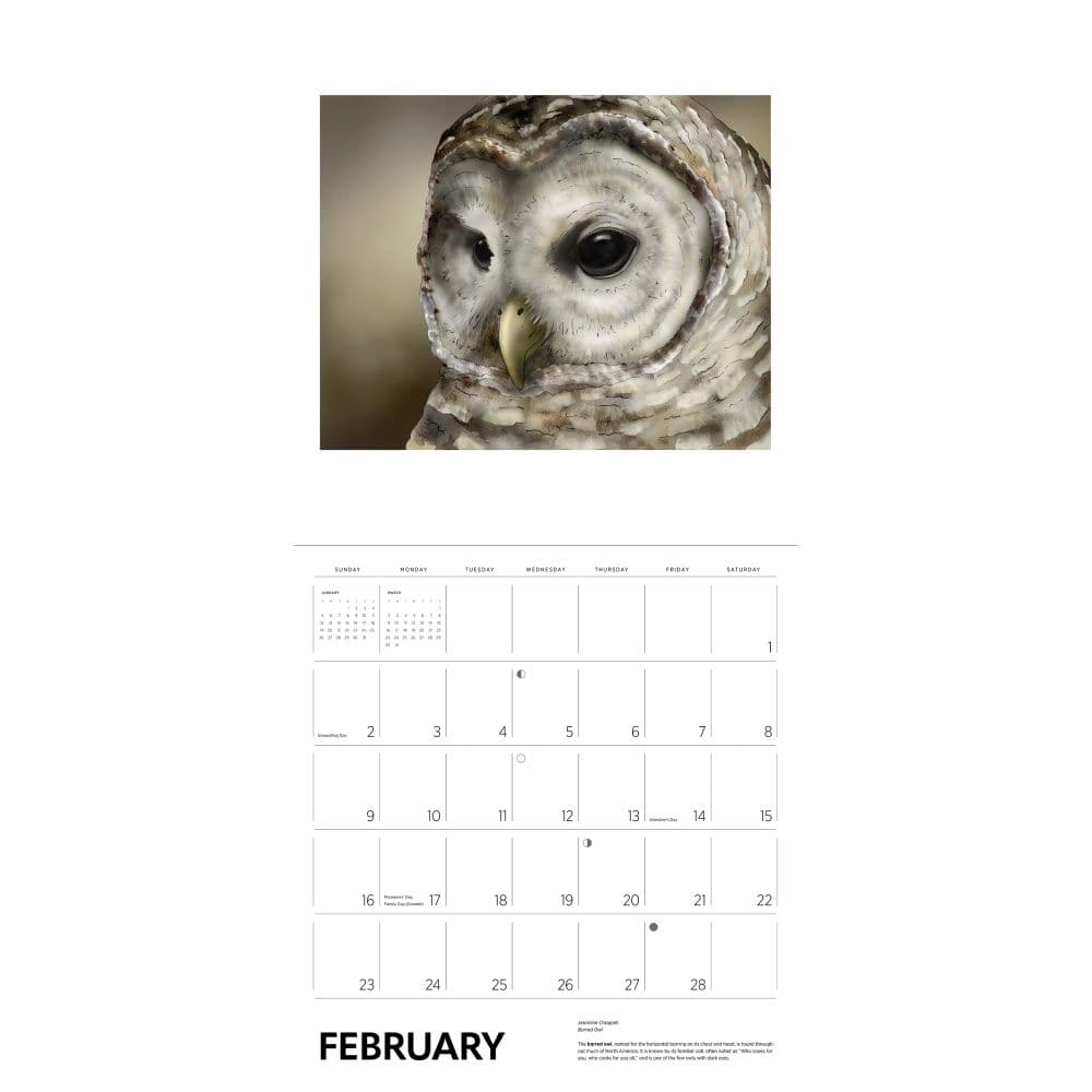 Chappell Owls 2025 Wall Calendar Third Alternate Image width="1000" height="1000"