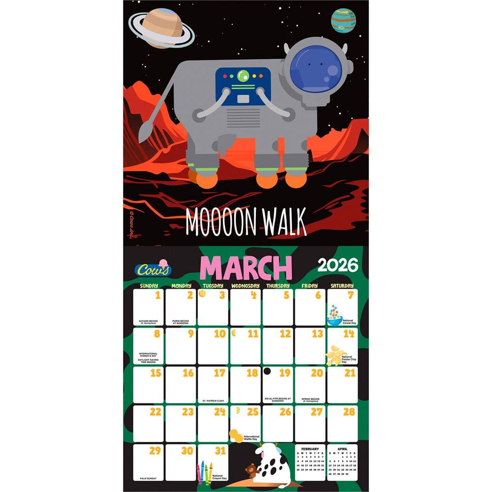 Cows Art 2026 Wall Calendar Second Alternate Image