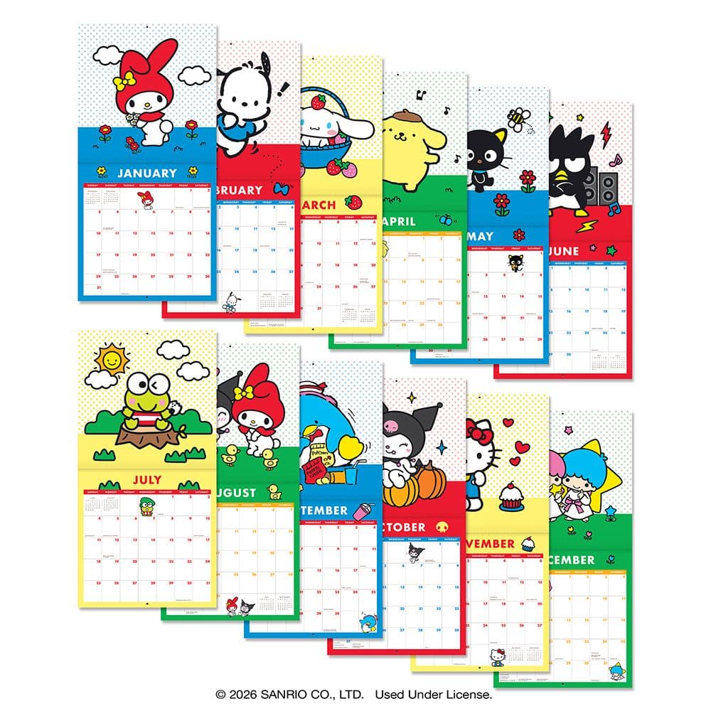 Hello Kitty and Friends Retro 2027 Wall Calendar Fourth Alternate Image