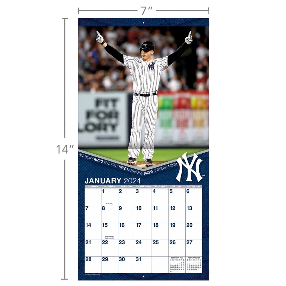 New York Yankees 2024 Mini Wall Calendar