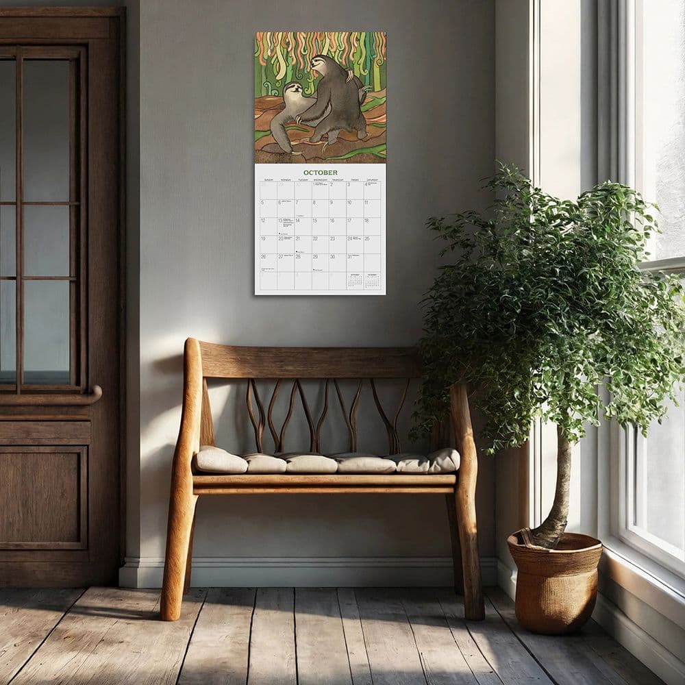 Kama Sutra Sloths 2025 Wall Calendar Fourth Alternate Image width="1000" height="1000"
