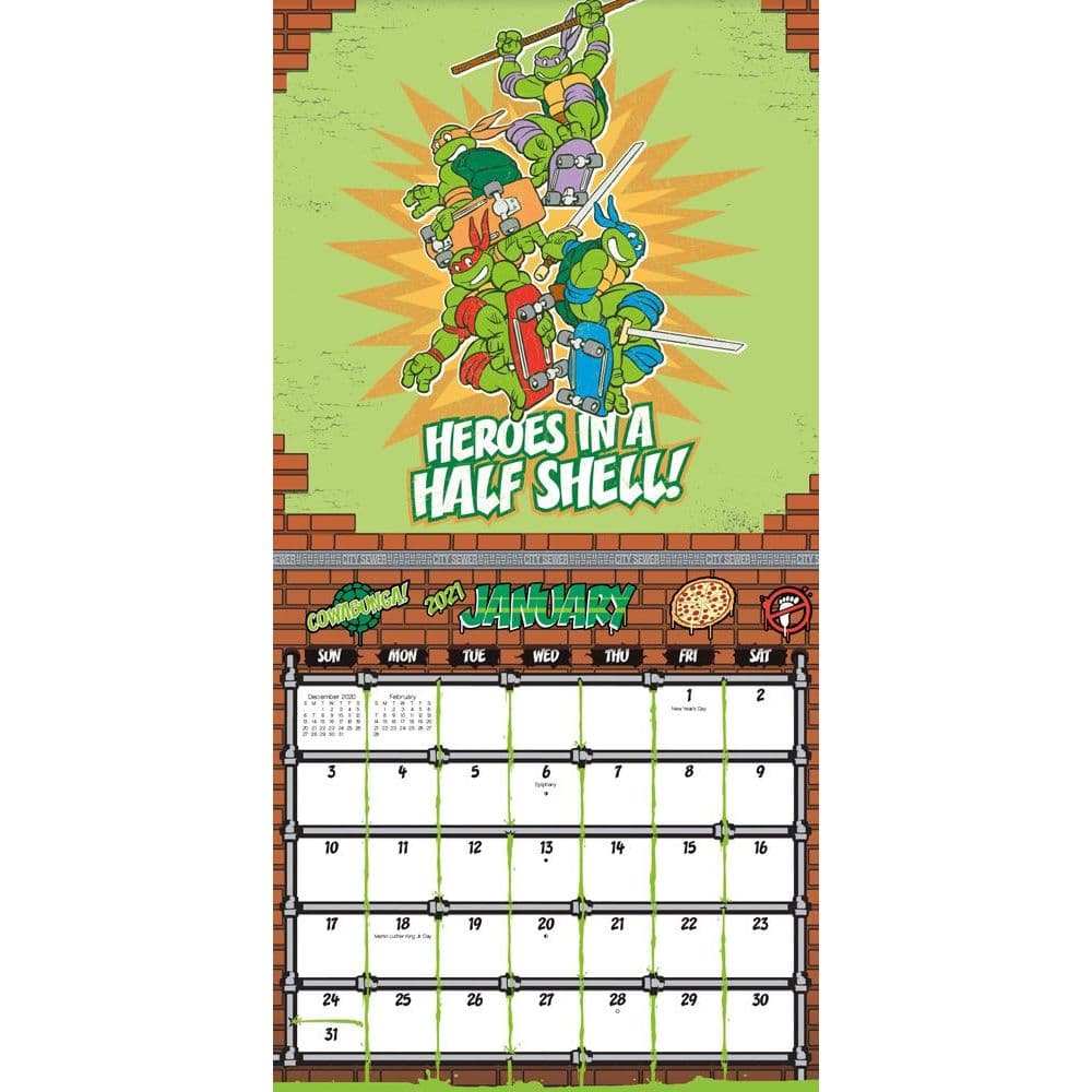 Teenage Mutant Ninja Turtles Wall Calendar