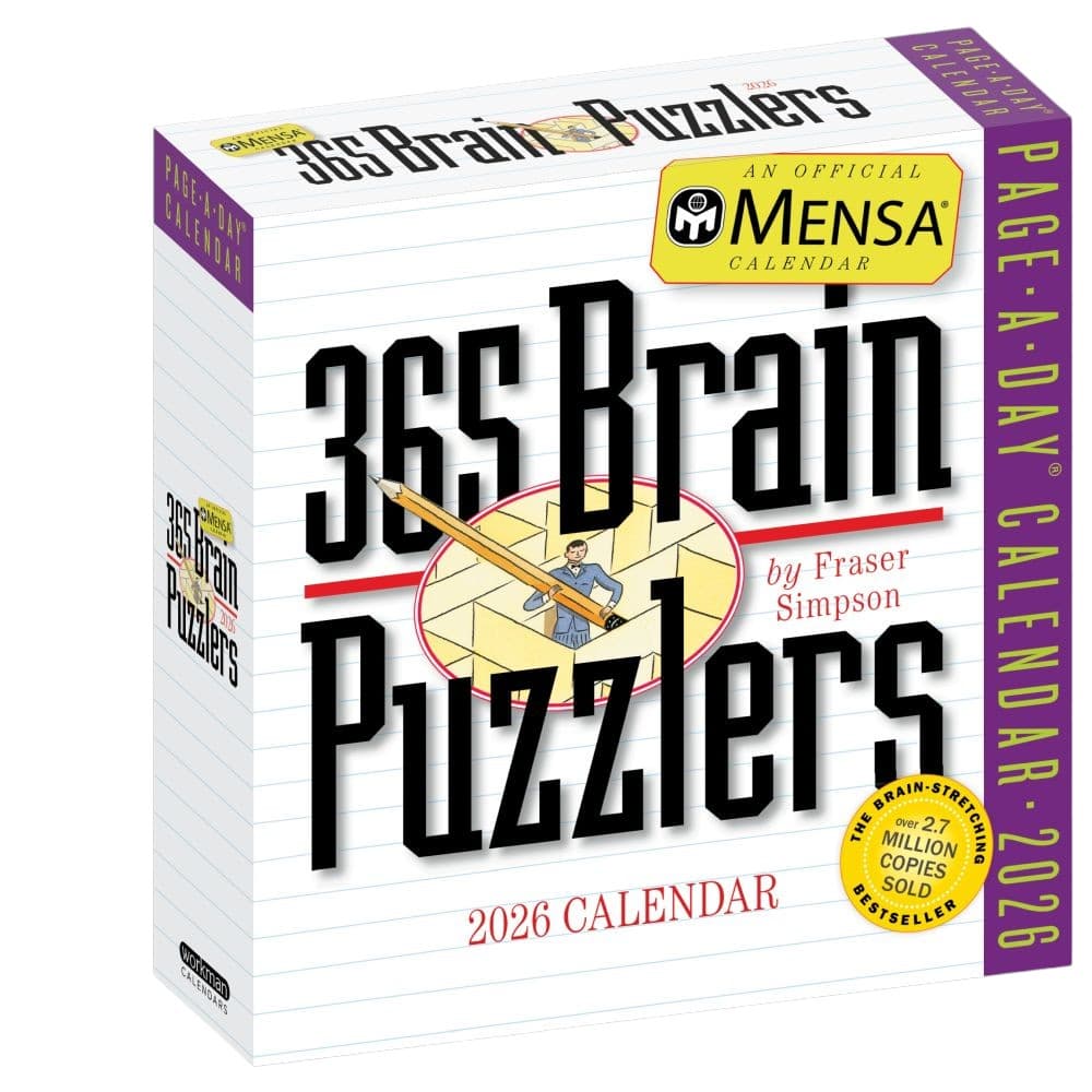 Mensa Brain Puzzlers 2026 Desk Calendar Main Product Image