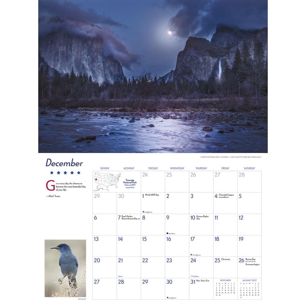 Americas National Parks Deluxe 2026 Wall Calendar Fourth Alternate Image