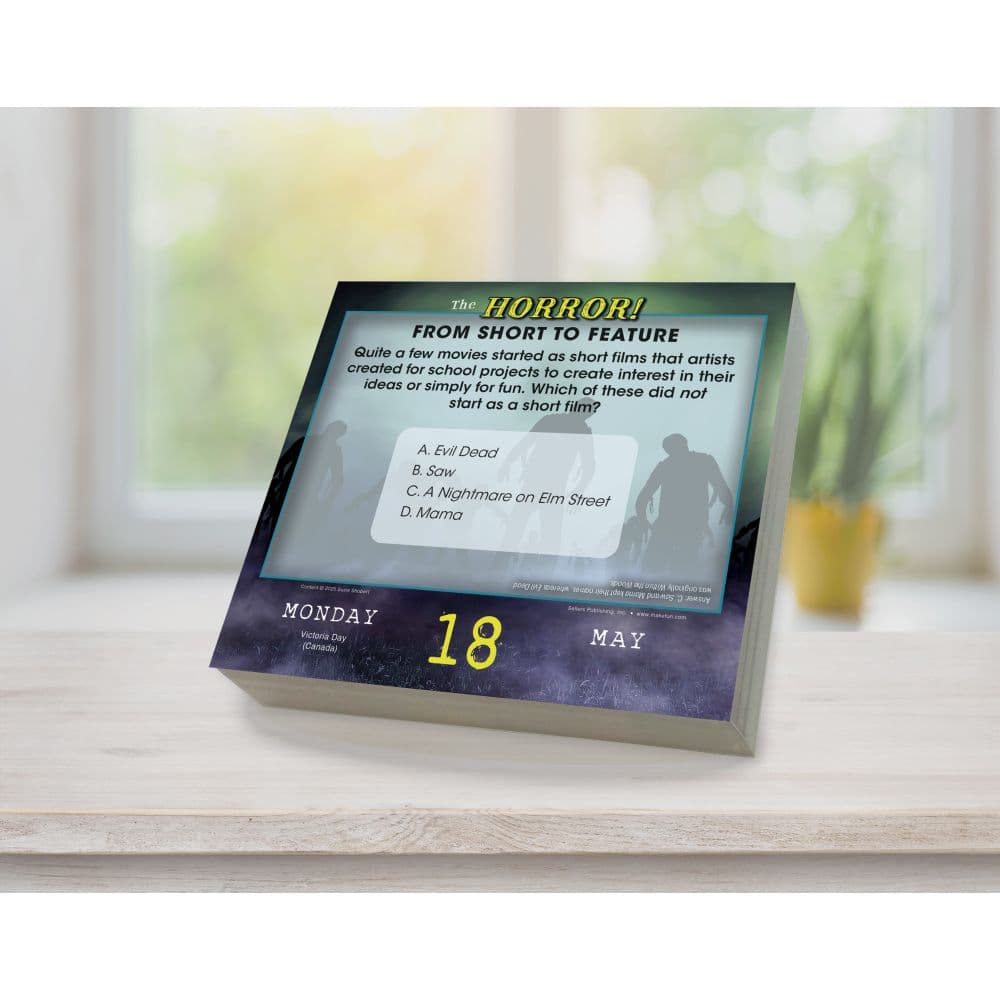 The Horror Terrifying Trivia for Fright Fanatics 2026 Desk Calendar Fifth Alternate Image