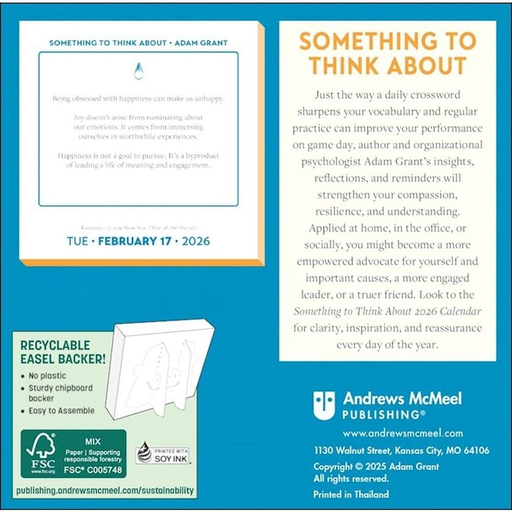 Adam Grant 2026 Desk Calendar First Alternate Image