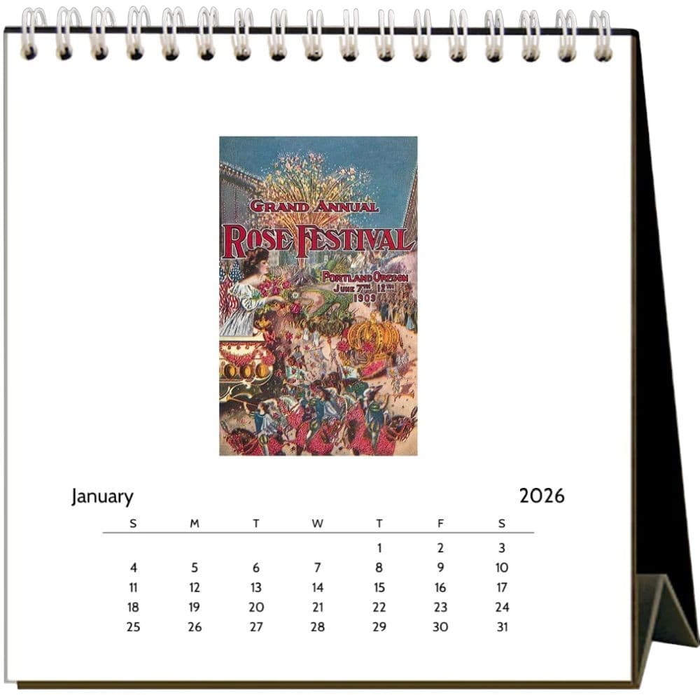 Portland Nostalgic 2026 Easel Desk Calendar Second Alternate image