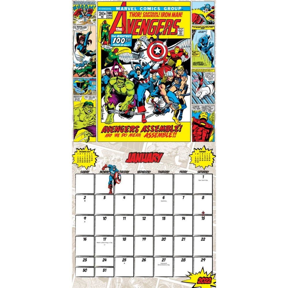 Marvel Comics 2022 Wall Calendar - Calendars.com