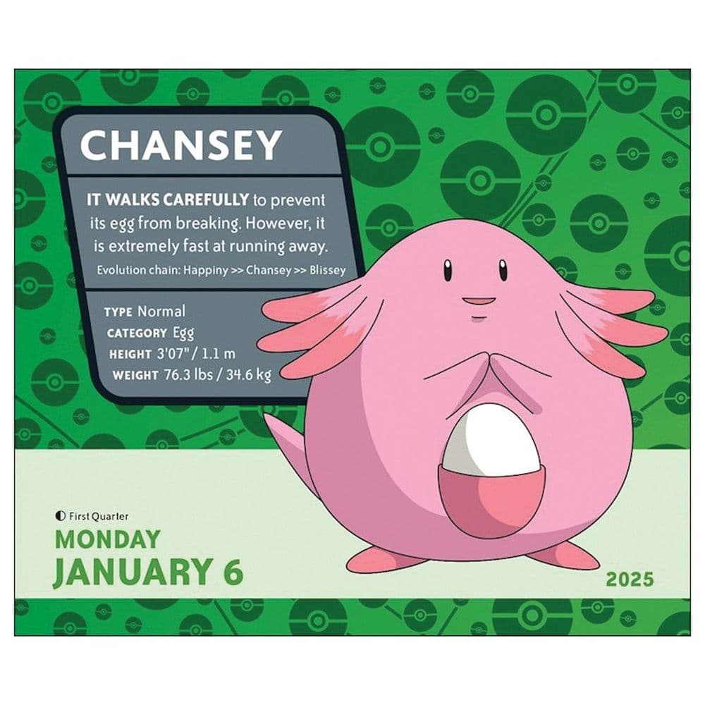 Pokemon 2025 Desk Calendar Fourth Alternate Image