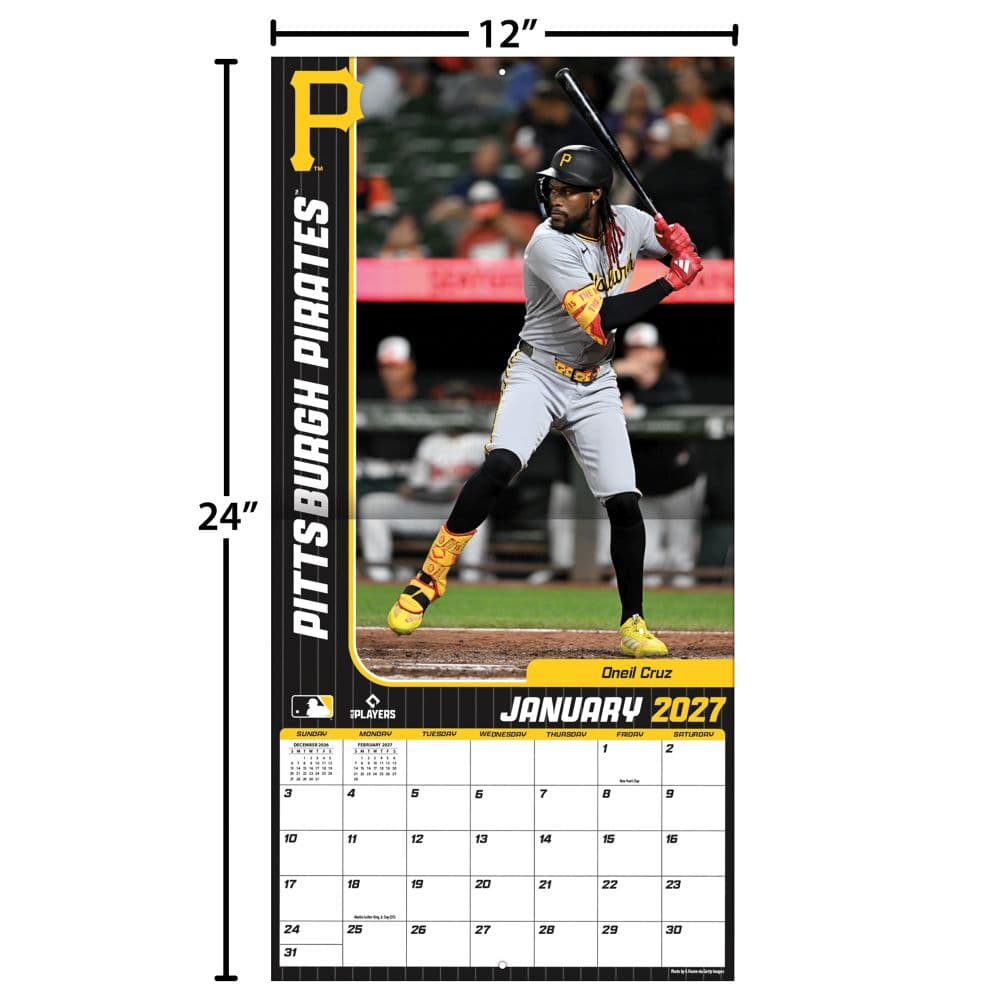 MLB Pittsburgh Pirates 2027 Wall Calendar Fourth Alternate Image