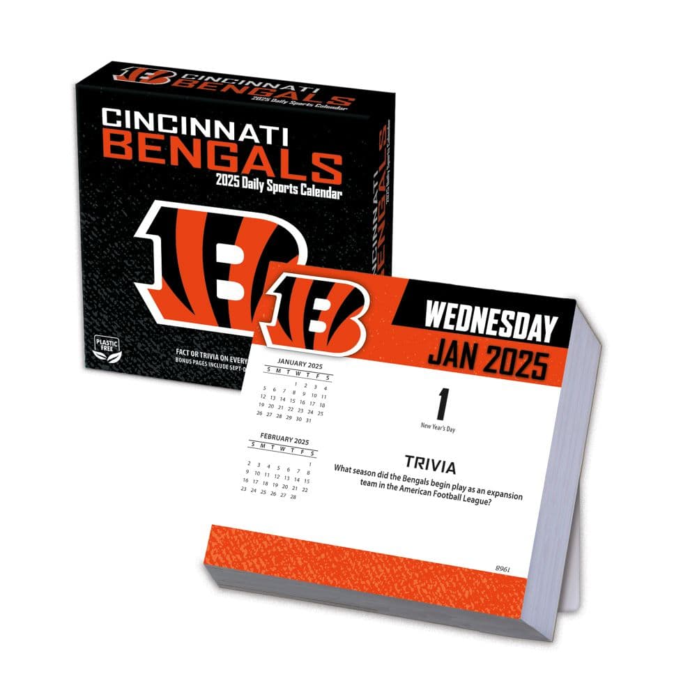 NFL Cincinnati Bengals 2025 Desk Calendar Main Image