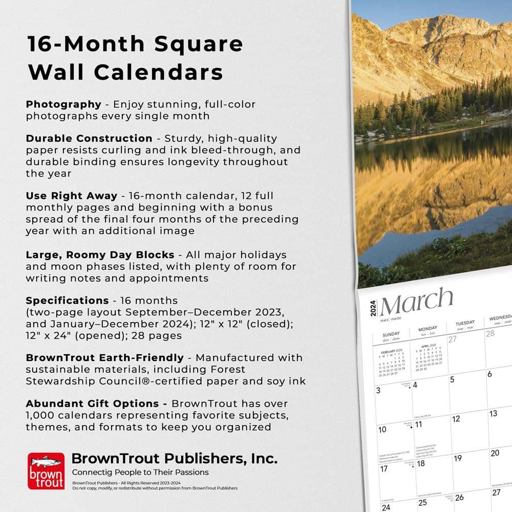Wyoming Wild and Scenic 2024 Wall Calendar