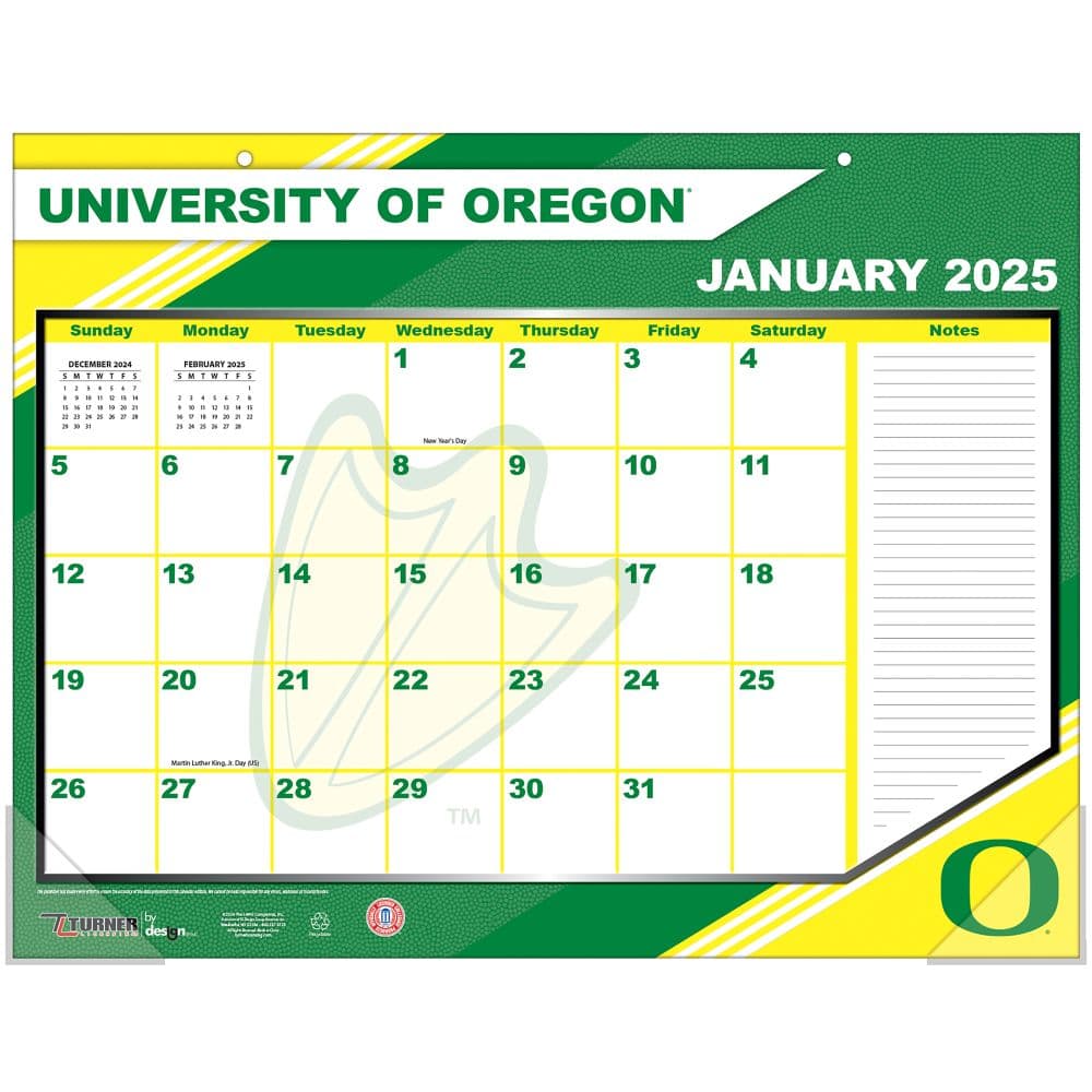 COL Oregon Ducks 2025 Desk Pad First Alternate Image width="1000" height="1000"